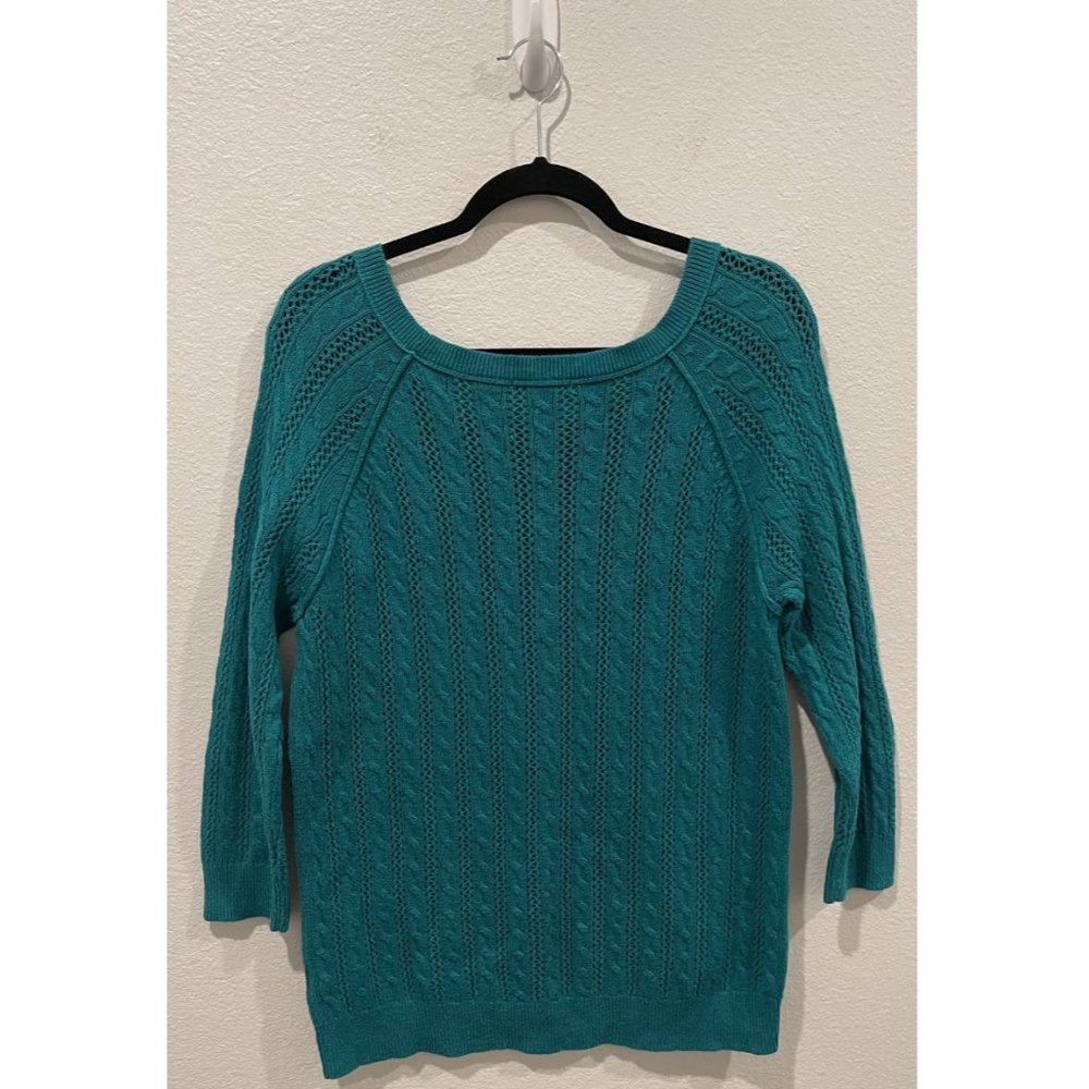 AMERICAN EAGLE Knit Teal Sweater - Picture 3 of 4